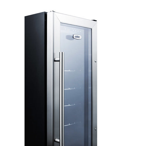 Summit Appliance 12 inch Wide Built-In Undercounter Commercial Beverage Center With Lock, Digital Thermostat, And LED Lighting