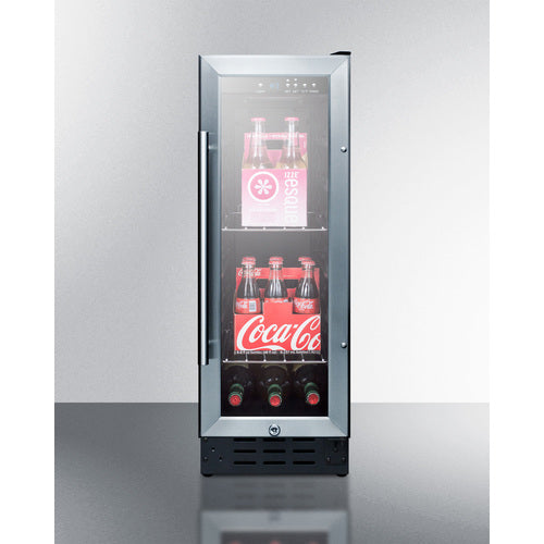 Summit Appliance 12 inch Wide Built-In Undercounter Commercial Beverage Center With Lock, Digital Thermostat, And LED Lighting