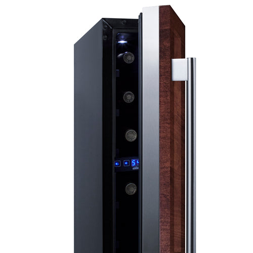 Summit Appliance 7 Bottle 6" Wide Built-In Wine Cellar, ADA Height (Panel Not Included)