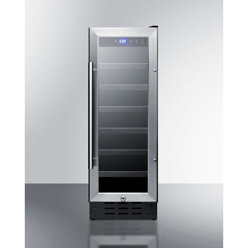 Summit Appliance 12 inch Wide Built-In Undercounter Wine Cellar With Digital Thermostat And LED Lighting