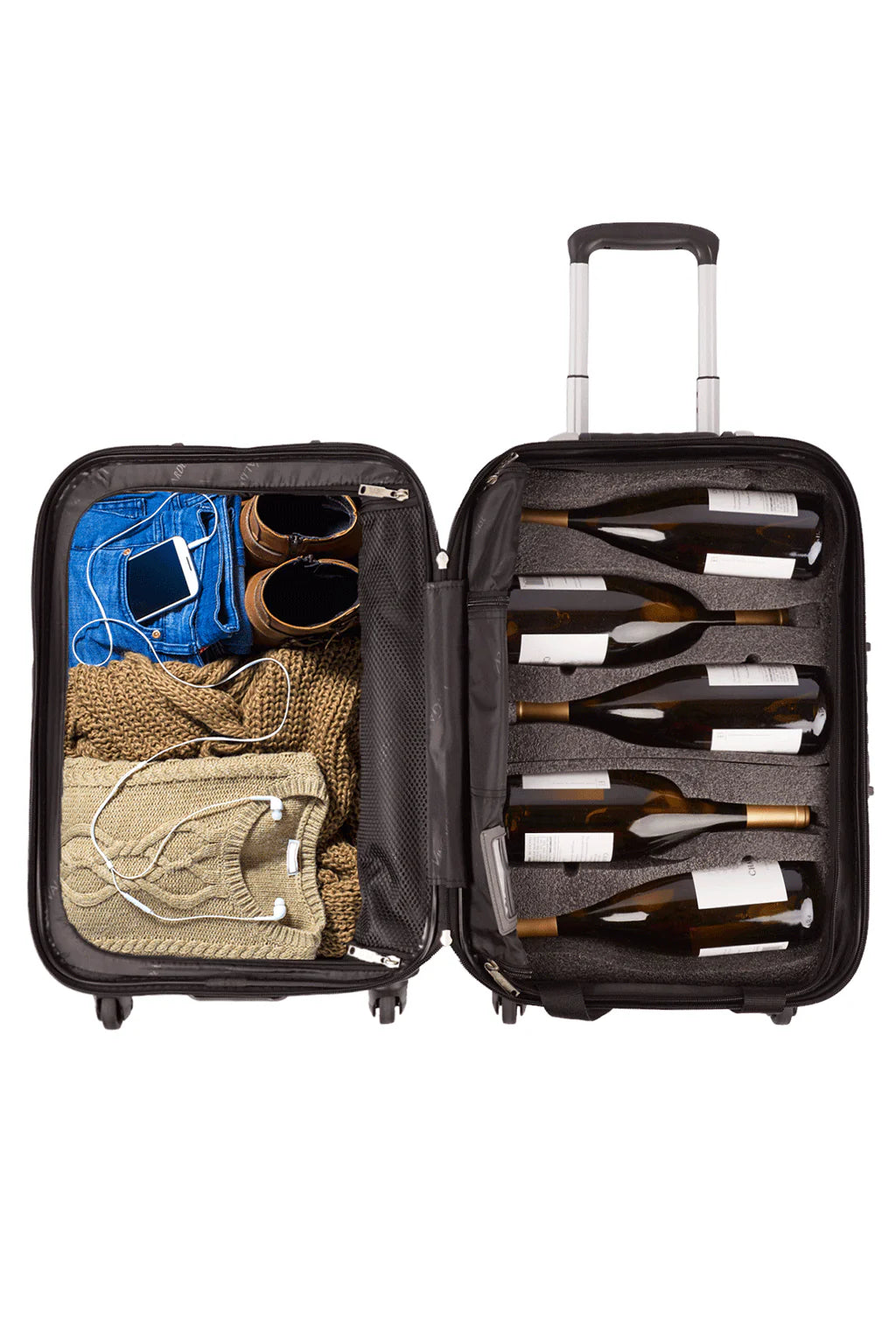 VinGardeValise® Piccolo 5-Bottle Wine Suitcase | Luxury Carry-On