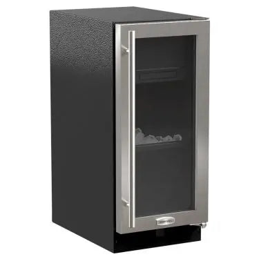 Marvel 15" Clear Ice Machine with Arctic Illuminice and Factory Installed Pump Stainless Steel Glass Reversible Door