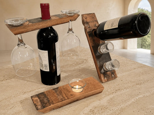 Whiskey & Wine Barrel Sommelier Gift Pack — Reclaimed Stave Wine Set