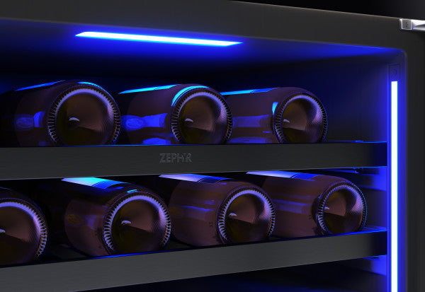 Zephyr Presrv™ Black Stainless Dual Zone Wine Cooler