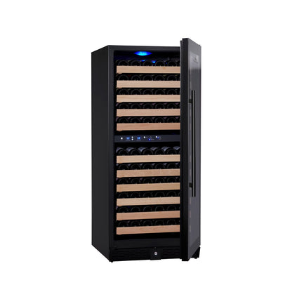 KingsBottle 100 Bottle Upright Dual Zone Wine Fridge For Home