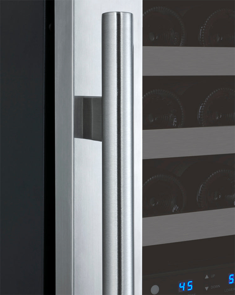 Allavino 24" Wide FlexCount II Tru-Vino 121 Bottle Dual Zone Stainless Steel Left Hinge Wine Refrigerator