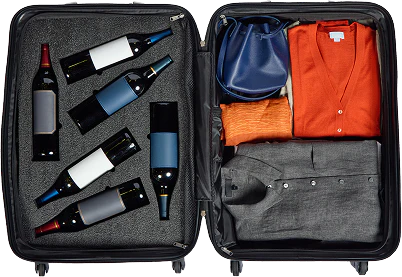 12-Bottle Wine Travel Suitcase by FlyWithWine | TSA-Approved Luggage