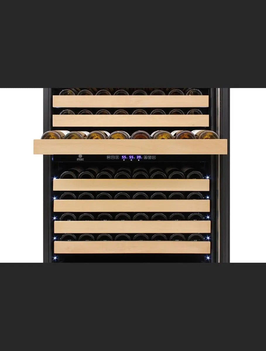 Vinotemp 135 Bottle Triple-Zone Wine Cooler with 2 Bottom Drawers, Stainles