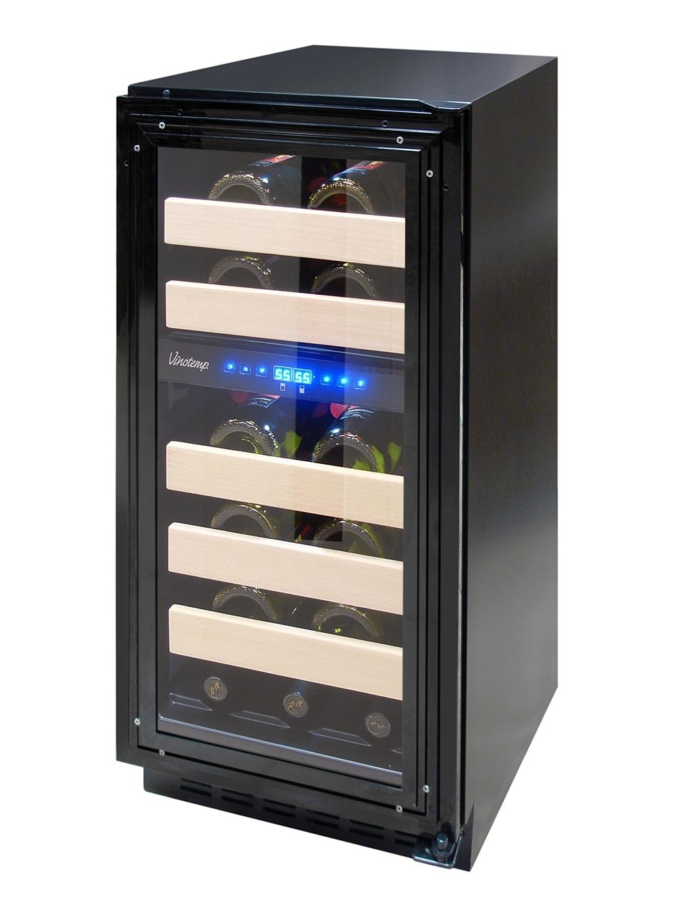 Vinotemp 203-251 Bottle Garage Dual-Zone Wine Cooler, Black