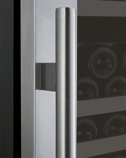 Allavino 24" Wide FlexCount II Tru-Vino 177 Bottle Single Zone Stainless Steel Left Hinge Wine Refrigerator