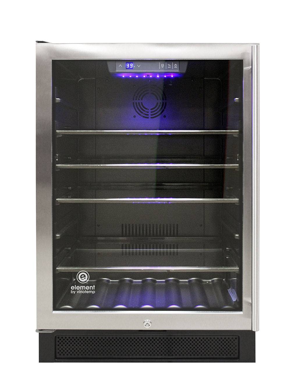 Vinotemp 161 Can Beverage Cooler, Stainless