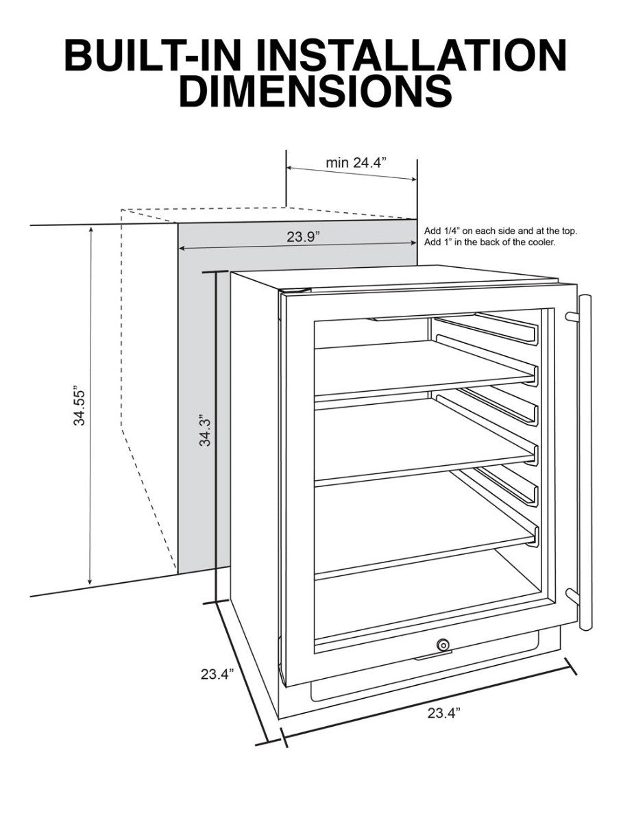 Vinotemp 161 Can Beverage Cooler, Stainless