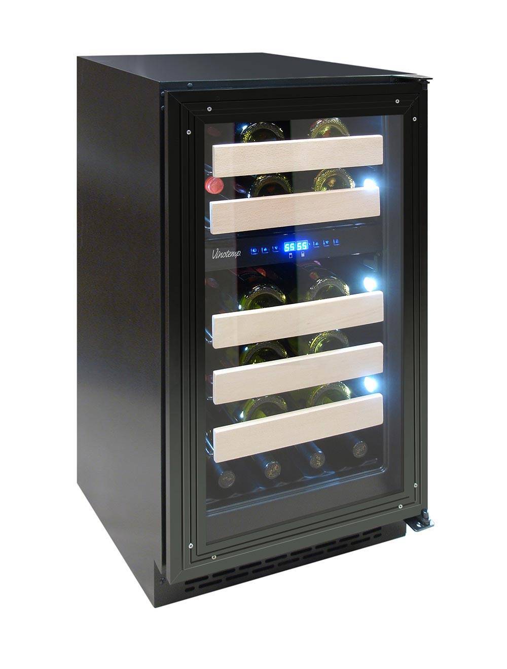 Vinotemp 18" 32 Bottle Panel Ready Dual-Zone Wine Cooler