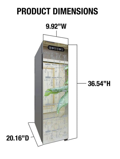 Vinotemp 18 Bottle Dual-Zone Thermoelectric Wine Cooler,Corkscrew Door Design, Mirrored Design