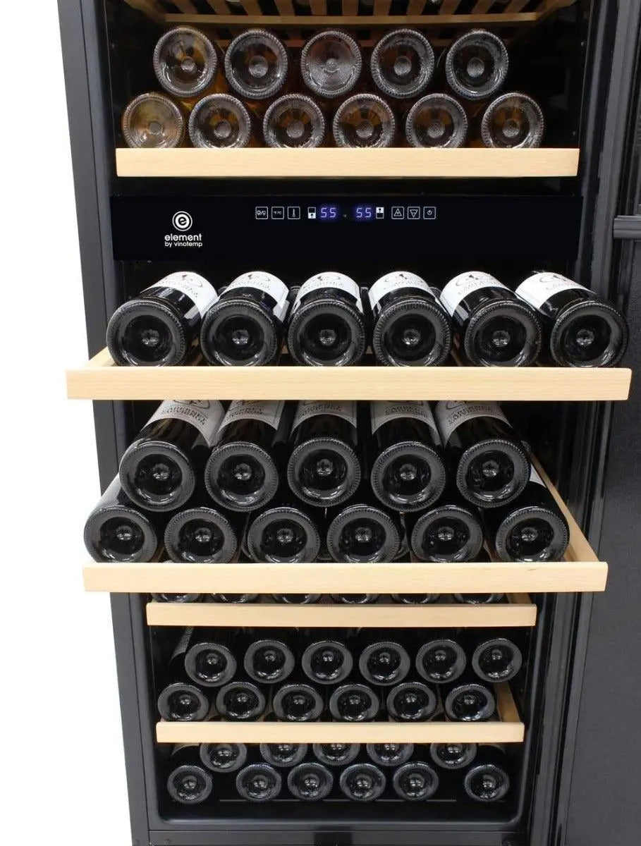 Vinotemp 203-251 Bottle Garage Dual-Zone Wine Cooler, Black