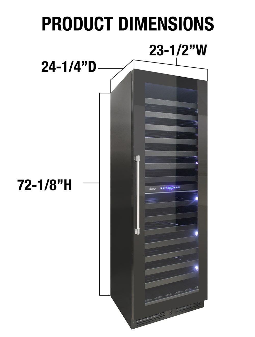 Vinotemp 24" 126 Bottle Panel Ready Dual-Zone Wine Cooler