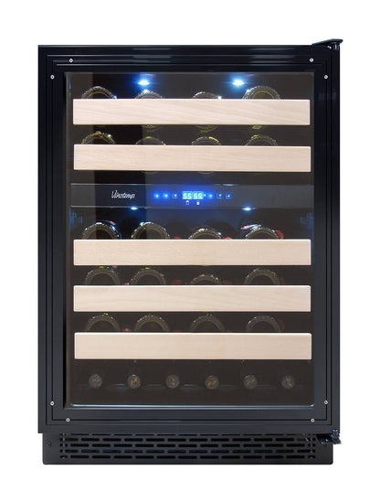 Vinotemp 24" 46 Bottle Panel Ready Dual-Zone Wine Cooler