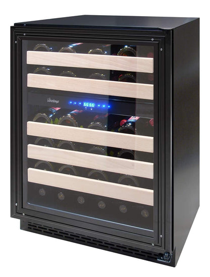 Vinotemp 24" 46 Bottle Panel Ready Dual-Zone Wine Cooler