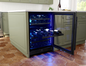 Zephyr Presrv™ Black Stainless Dual Zone Wine Cooler