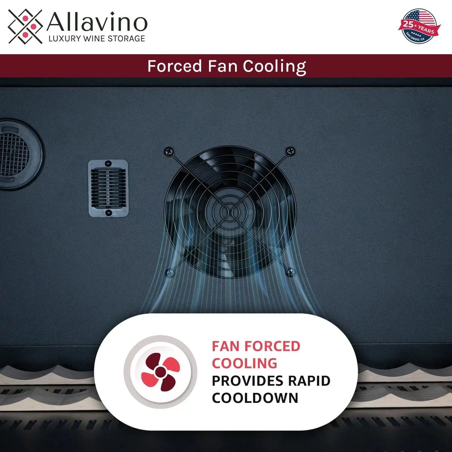 Allavino Reserva Series 102 Bottle Dual Zone Built-in Luxury Wine Refrigerator with Panel Ready Overlay Doors - Side-by-Side