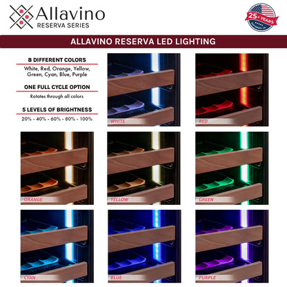Allavino Reserva Series 344 Bottle Four Zone Built-In Side-by-Side Wine Refrigerators with Black Metal Doors