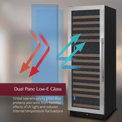 Allavino Reserva Series 344 Bottle Four Zone Built-In Side-by-Side Wine Refrigerators with Stainless Steel Doors