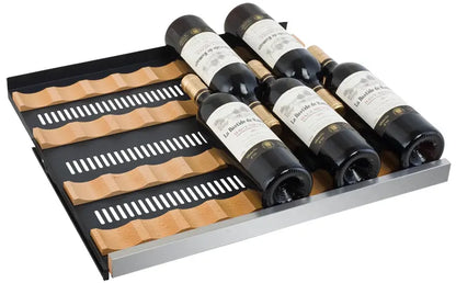 Allavino FlexCount Series 112 Bottle Dual Zone Built-in Side-by-Side Wine Refrigerators with Stainless Steel Doors