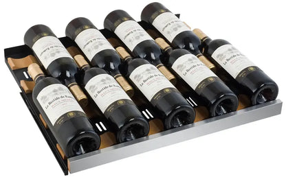Allavino FlexCount Series 112 Bottle Dual Zone Built-in Side-by-Side Wine Refrigerators with Stainless Steel Doors