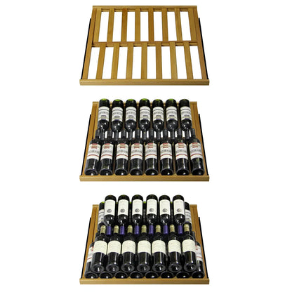 Allavino Vite II 610 Bottle Dual Zone Tall Side-by-Side Wine Refrigerators with Black Frame Glass Doors