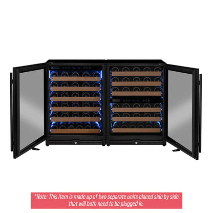 Allavino Reserva Series 30 Bottle/88 Can Dual Zone Side-by-Side Wine Refrigerator/Beverage Center with Stainless Steel Doors