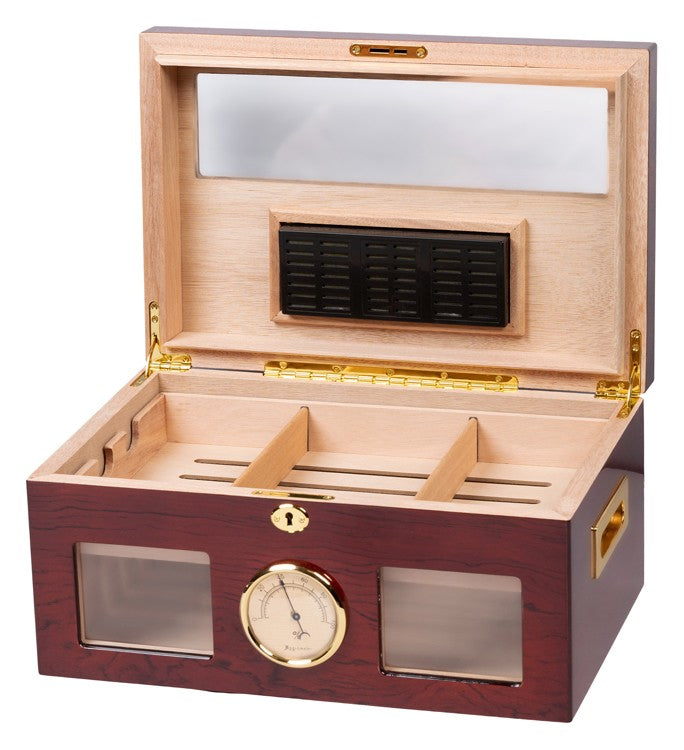 Prestige Import Group 120 Ct. Lacquer Humidor w/ Beveled Glass