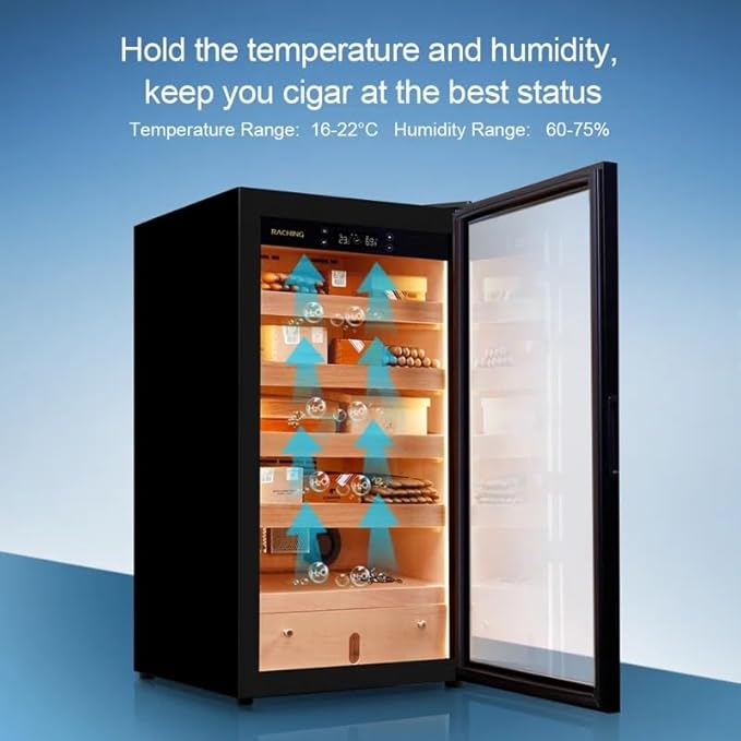 Raching MA50 Precision Climate-Controlled Cigar Humidor Cabinet | 400+ Cigar Capacity