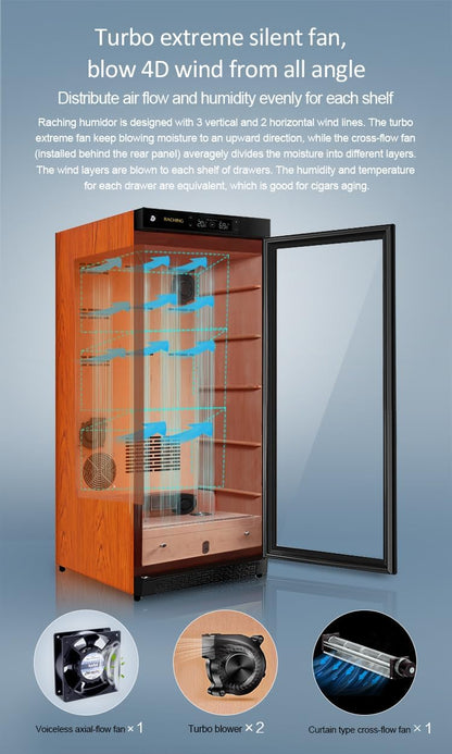 Raching MA50 Precision Climate-Controlled Cigar Humidor Cabinet | 400+ Cigar Capacity