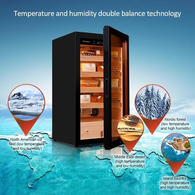Raching MA50 Precision Climate-Controlled Cigar Humidor Cabinet | 400+ Cigar Capacity