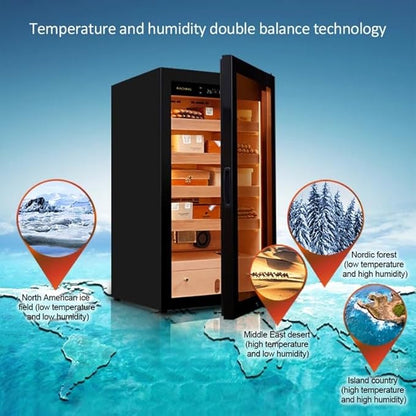 Raching MA50 Precision Climate-Controlled Cigar Humidor Cabinet | 400+ Cigar Capacity