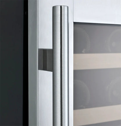 Allavino 24" Wide FlexCount II Tru Vino 56 Bottle Dual Zone Stainless Steel Left Hinge Wine Refrigerator