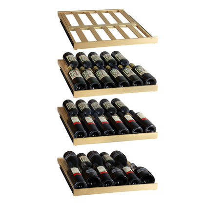 Allavino 108 Bottle Black Wine Refrigerator with Two Refrigerated Drawers