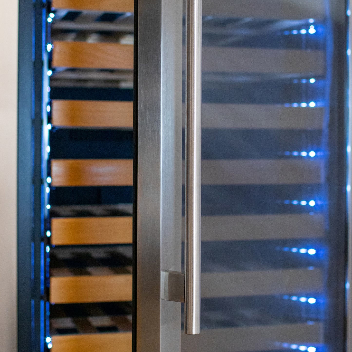 Allavino 108 Bottle Stainless Steel Wine Refrigerator with Two Refrigerated Drawers