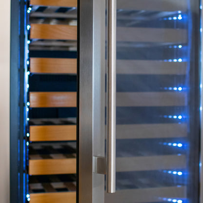 Allavino 108 Bottle Stainless Steel Wine Refrigerator with Two Refrigerated Drawers