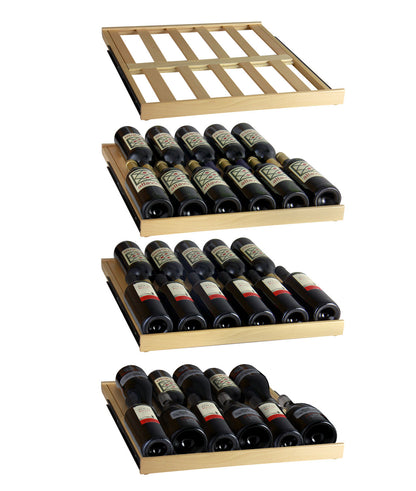 Allavino 108 Bottle Stainless Steel Wine Refrigerator with Two Refrigerated Drawers
