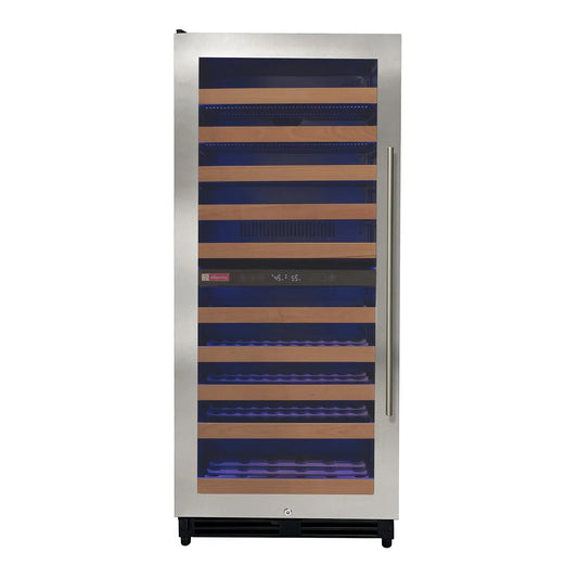 Allavino 119 Bottle 55-Inch Tall Dual Zone Left Hinge Stainless Steel Wine Refrigerator