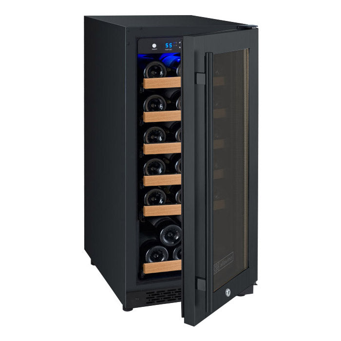Allavino 15-Inch Wide FlexCount II Tru-Vino 30 Bottle Single Zone Black Wine Refrigerator