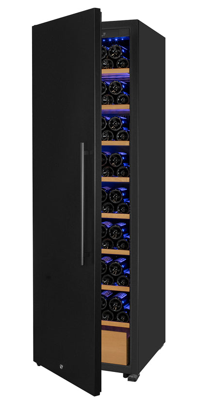 Allavino 185 Bottle Single Zone Wine Vault with Solid Black Left Hinge Door