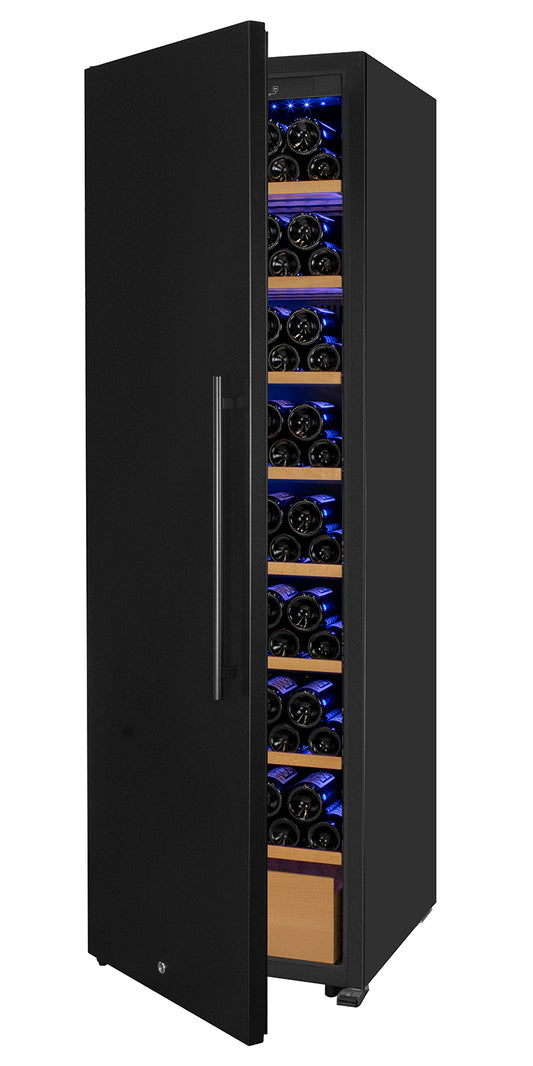 Allavino 185 Bottle Single Zone Wine Vault with Solid Black Left Hinge Door