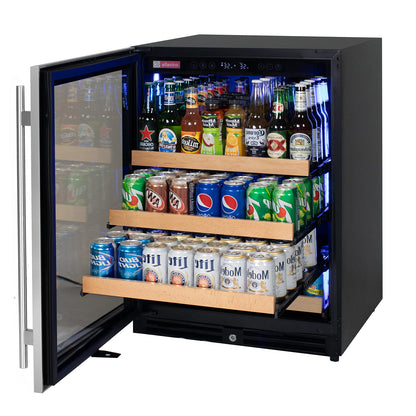 Allavino 24-Inch Wide Reserva Series Stainless Steel Left Hinge Beverage Center