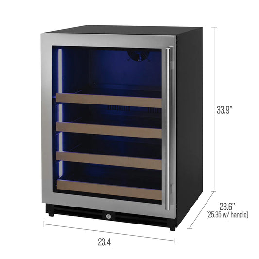 Allavino 24-Inch Wide Reserva Series Stainless Steel Left Hinge Beverage Center