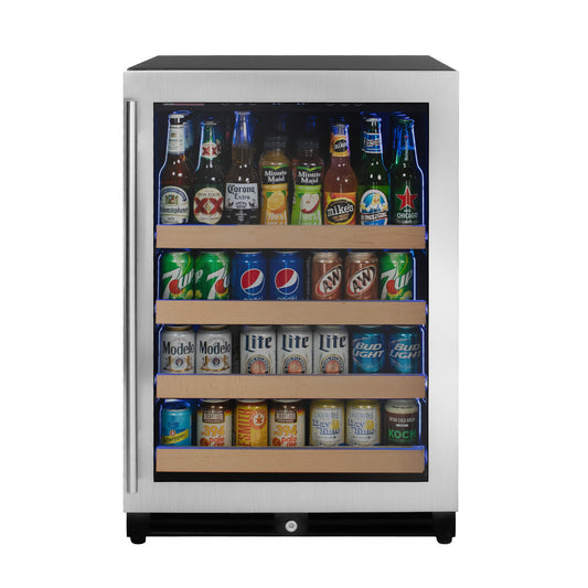 Allavino 24-Inch Wide Reserva Series Stainless Steel Right Hinge Beverage Center