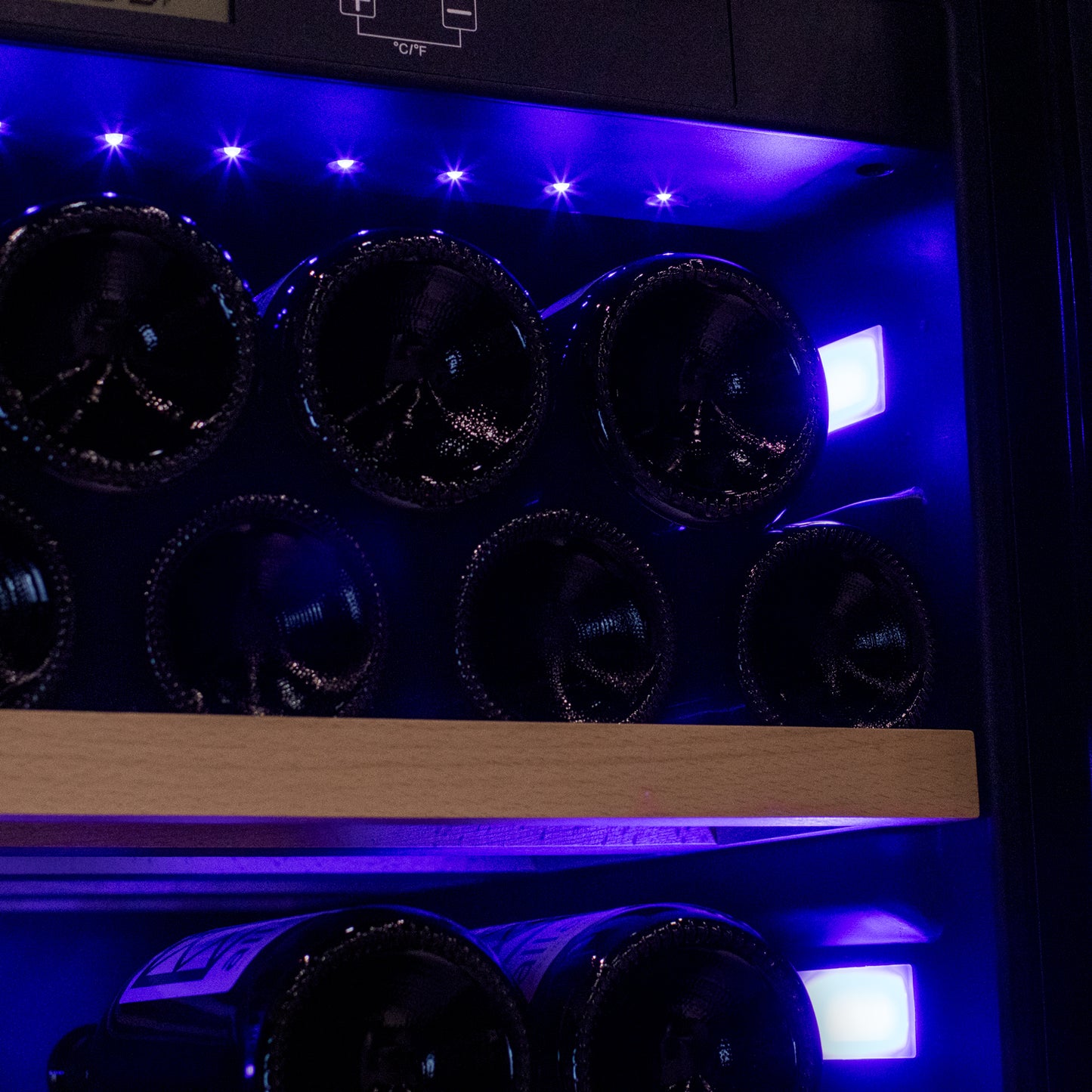 Allavino 370 Bottle Side-by-Side Wine Vault with Solid Black Doors