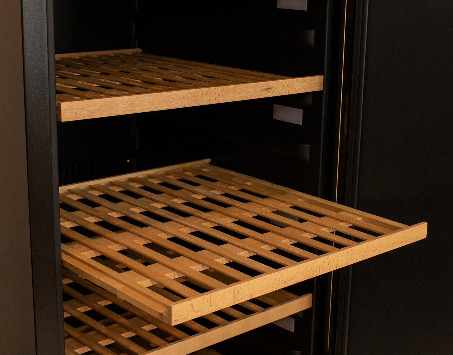 Allavino 370 Bottle Side-by-Side Wine Vault with Solid Black Doors
