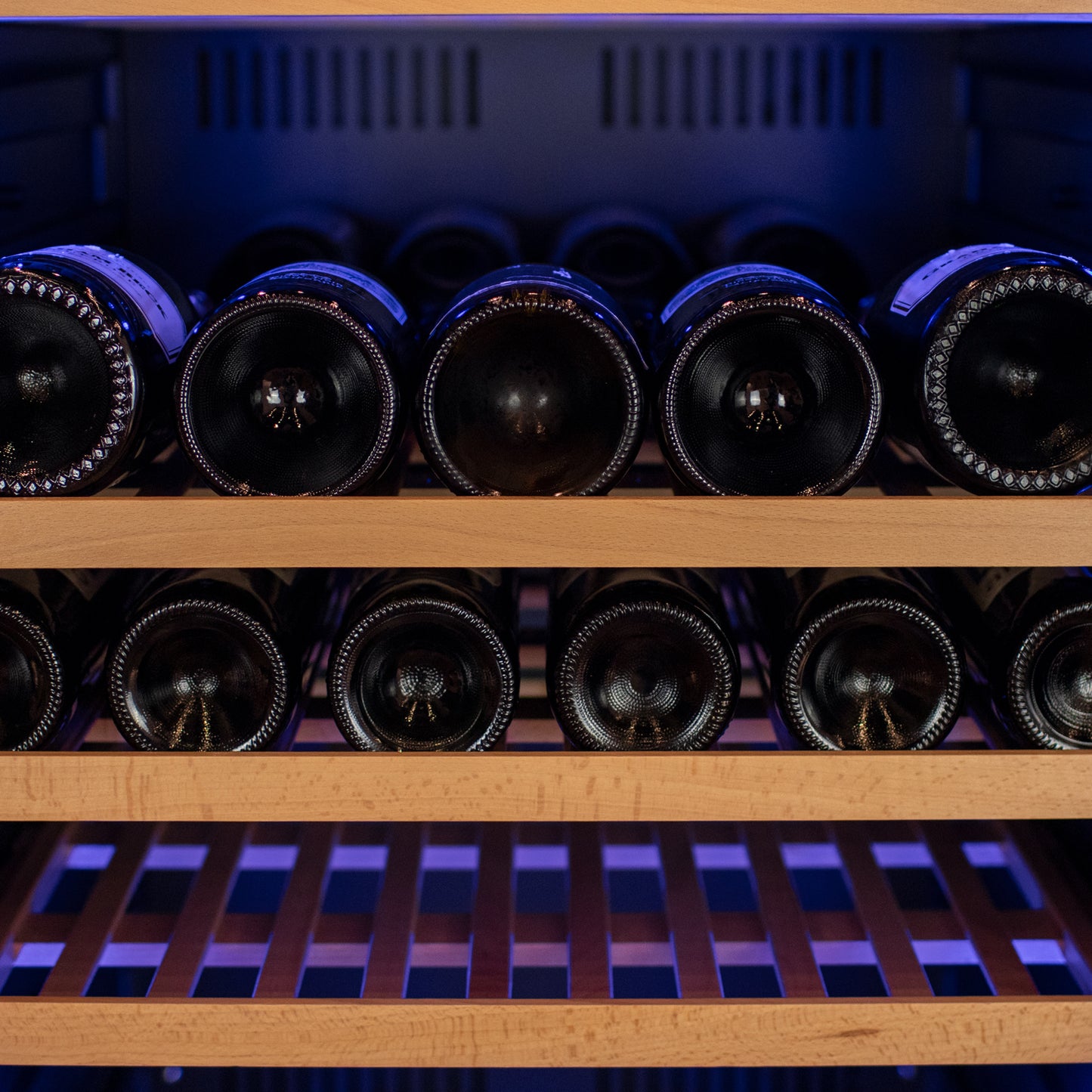 Allavino 370 Bottle Side-by-Side Wine Vault with Solid Black Doors
